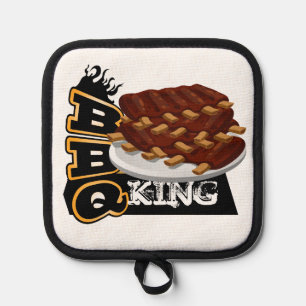 BBQ-KÖNIG! Rippen-Ikone Topflappen