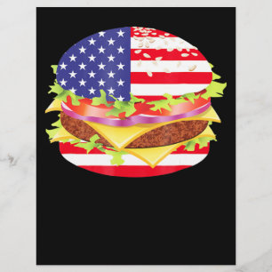 BBQ-Liebhaber   Hamburger USA-Flagge 4. Juli BBQ Flyer