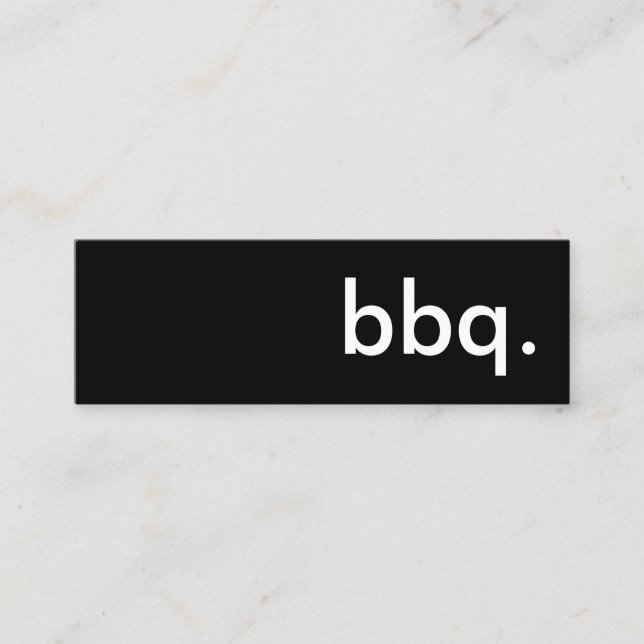 bbq. mini visitenkarte (Vorderseite)
