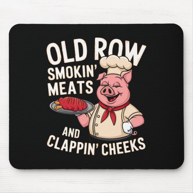 Bbq Old Row Smoking Meats And Clappin Cheeks 1  Mousepad (Vorne)