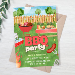 BBQ-Party-Sommer-Cookout-Einladung Einladung