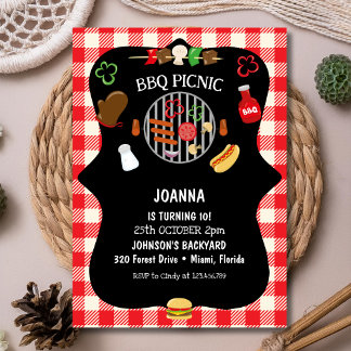 BBQ-Picknick-Geburtstagsfeier Einladung