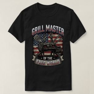 BBQ-Pitmaster-Freiheit USA-Barbecue-Flagge T-Shirt
