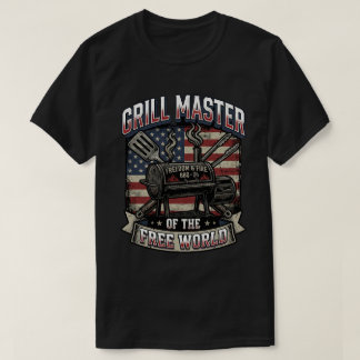 BBQ-Pitmaster-Freiheit USA-Barbecue-Flagge T-Shirt