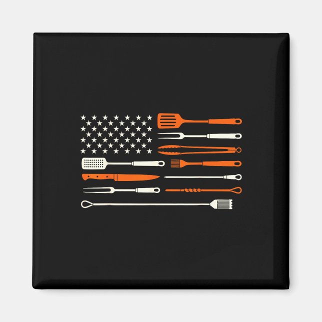 BBQ-Räuchergrill Barbecue-Chef Grilling-Tools USA- Magnet (Vorne)