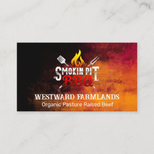 BBQ   Restaurant   Feuer Visitenkarte