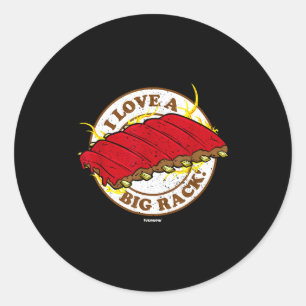Bbq-Rippchen Runder Aufkleber