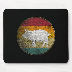 BBQ-Schwein - vintage Geburtstag Mutter Vater Tag  Mousepad