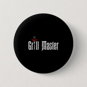 BBQ-T-Shirt-Sprüche, Grillmaster-Shirt, Geschenk f Button