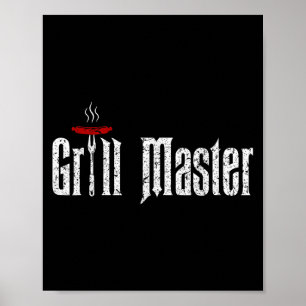 BBQ-T-Shirt-Sprüche, Grillmeister-Shirt, Geschenk Poster
