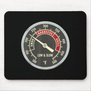 BBQ-Thermometer Rauchiges Barbecue-Grill Low Slow Mousepad