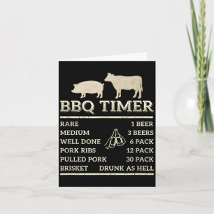 BBQ-Timer für Papa Vatertag Geburtstagsfeier Spaß Karte