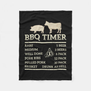 BBQ-Timer für Papa zum Vatertag Geburtstagsfeier S Fleecedecke