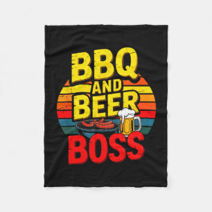 BBQ und Bier BOSS Retro Dad Fleecedecke
