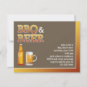 BBQ- und Bierparty-Flat-Einladung Einladung