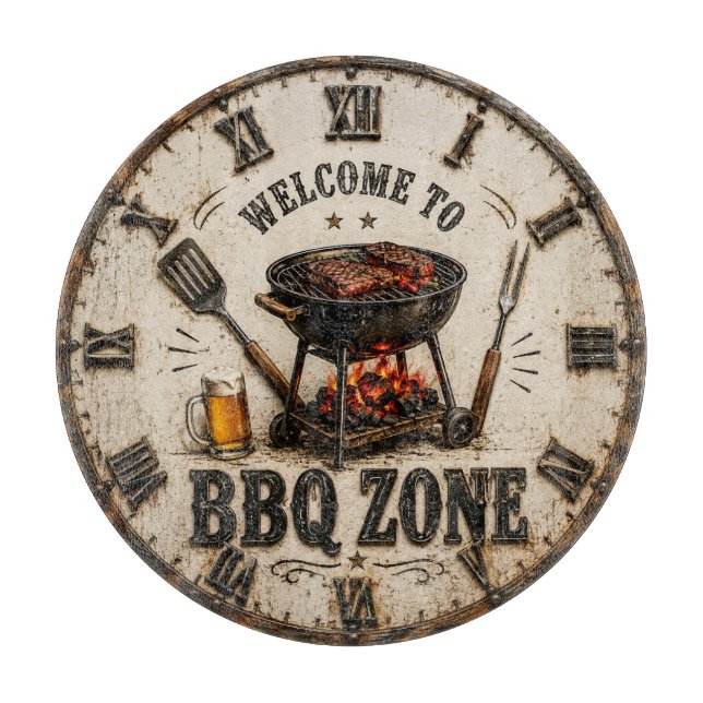 BBQ Zone  Barbecue Grill Schneidebrett (Vorderseite)