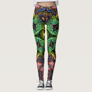 BBQSHOES™ Oont715 Fraktal-Muster Psychedelisch Leggings