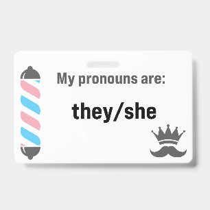 BBS Pronomen They/She Ausweis