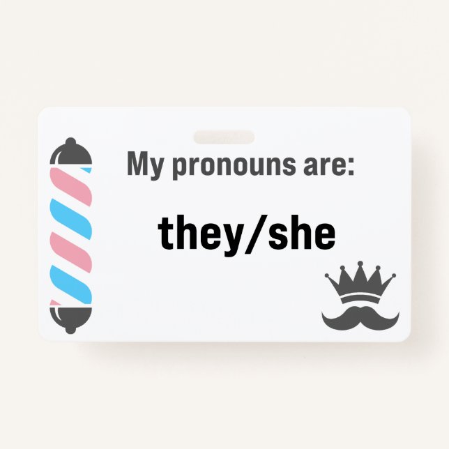 BBS Pronouns Sie/sie Ausweis (Vorderseite)