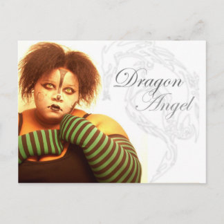 BBW Dragon Angel Postkarte