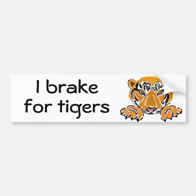 BC- bremse ich für Tiger-Autoaufkleber Autoaufkleber (Vorne)