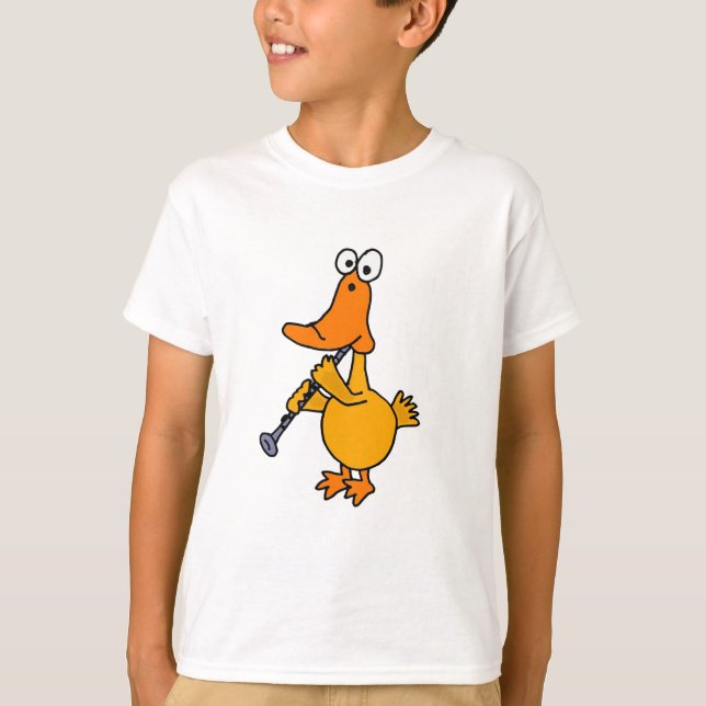 BC- Ente, die den Clarinet spielt T-Shirt (Vorderseite)