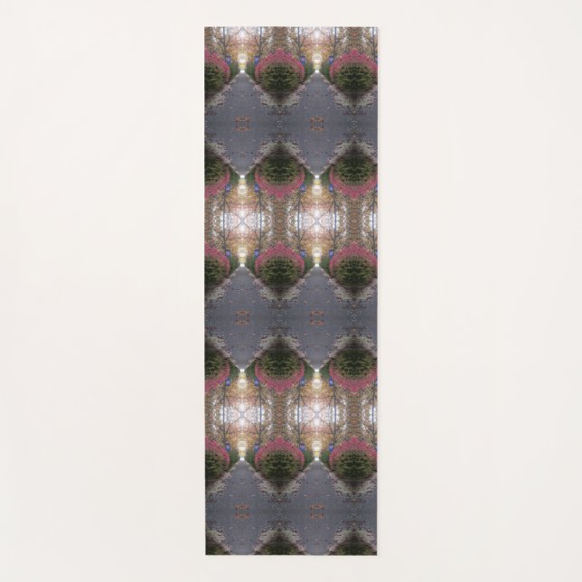 BC Fall Trees Ikat Pouf Yogamatte (Vorderseite)