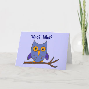 BC: Funny Owl Birthday Card Karte