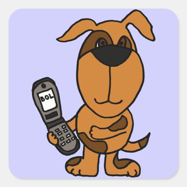 BC- Funny Puppy Dog Simsend Aufkleber (Vorderseite)
