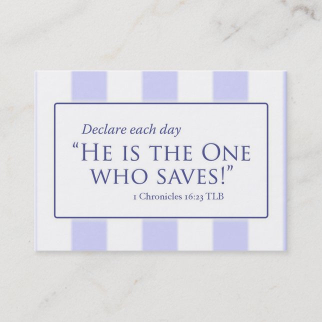 BC GreatisFthfulness, BC DeclareEachDay, Name,… Visitenkarte (Vorderseite)