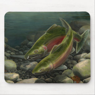 BC Lachs Art Mousepad Fish Malerei Decke
