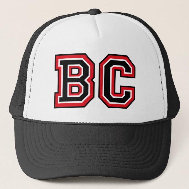 ‚BC‘ Monogram Truckerkappe (Vorderseite)