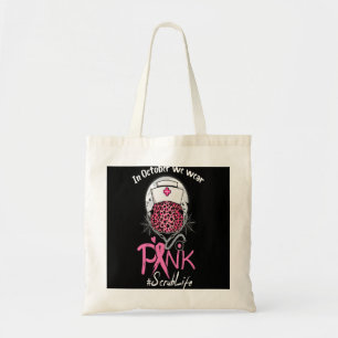 BC Nurse Scrub Leben im Oktober Wir tragen rosa Br Tragetasche