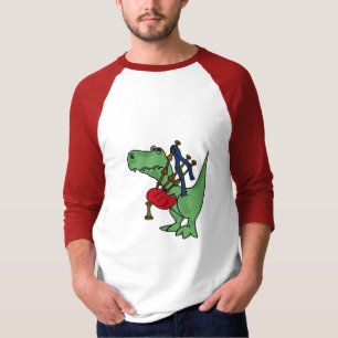 BC- T-rex, das den Bagpipes-T - Shirt spielt