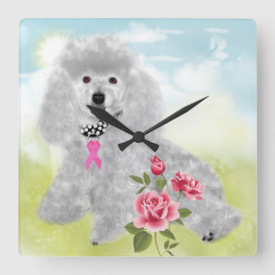 BCA Poodles Rule Wall Clock Quadratische Wanduhr