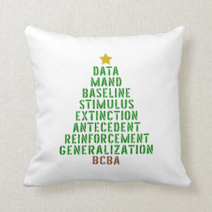 BCBA Christmas Decor, ABA Therapy, BCBA Gift, Kissen
