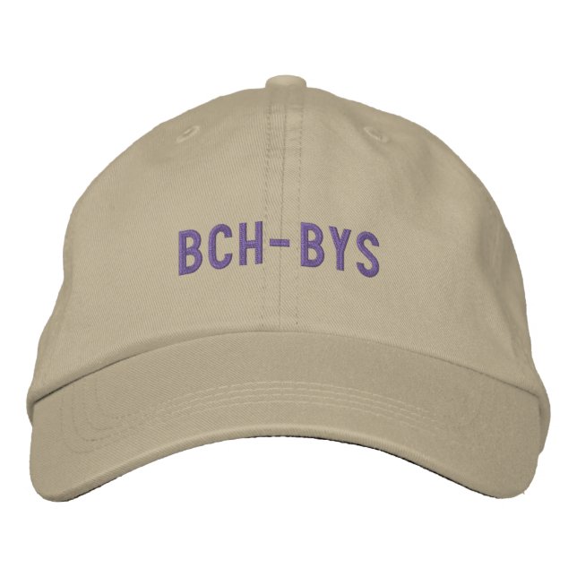 BCH - BYS-Kappe (Khaki mit Aquamarin) Bestickte Baseballkappe (Vorderseite)