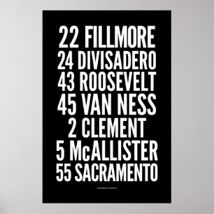 BCL Vintag Classic San Francisco Scroll Poster