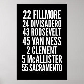 BCL Vintag Classic San Francisco Scroll Poster