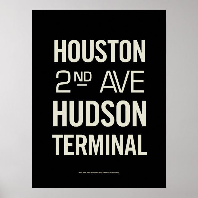 BCL Vintage U-Bahn-Zeichen Poster (Vorne)