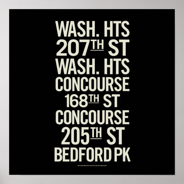 BCL Vintage U-Bahn-Zeichen Poster (Vorne)