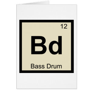 Bd - Bassdrum-Musik-Chemie-Periodensystem