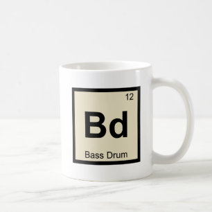 Bd - Bassdrum-Musik-Chemie-Periodensystem Kaffeetasse