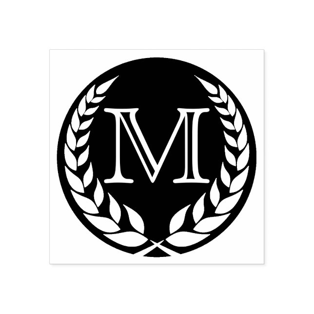 BD Wreathed Monogram Gummistempel (Prägung)