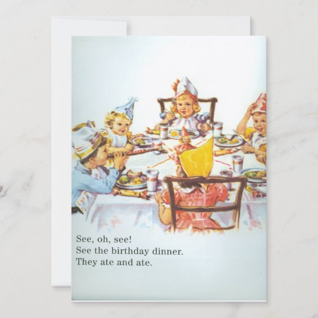 B'Day Card Dick and Jane 1950er (Vorderseite)