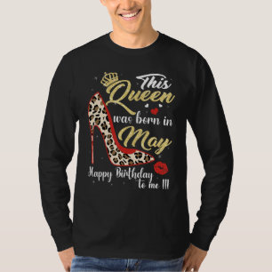 Bday Girl Leopard High Heel Diese Königin war Gebo T-Shirt