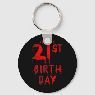 Bday Lustig 21. Geburtstag Für Horrorfilm-Fan Schlüsselanhänger