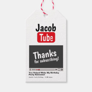 Bday Tube Vielen Dank für das Abonnieren von Bevor Geschenkanhänger