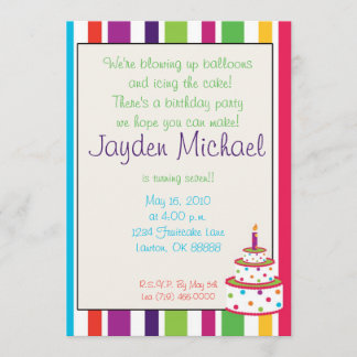 bday, Wir blasen Ballons und eisen... Einladung