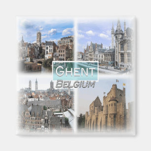 BE0051 Europe, Belgien, Gent, Kühlschrank Magnet